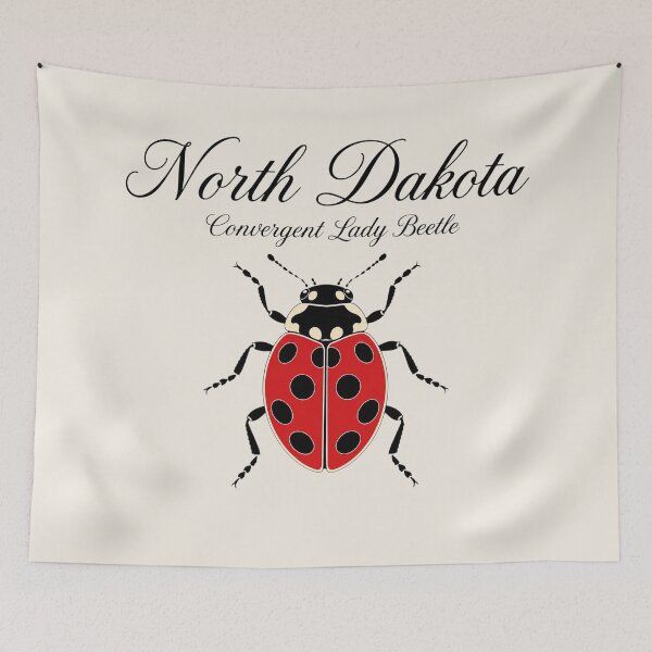 Item preview, North Dakota Convergent Lady Beetle Retro Insect Design designed and sold by The-Drip-Studio.