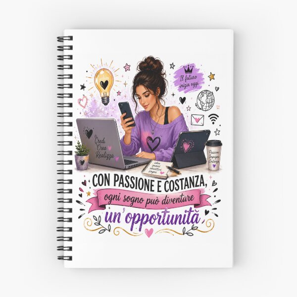 Item preview, Con Passione e Costanza Ogni Sogno Puo' Diventare Un'Opportunita' designed and sold by RipantinaFantasy .