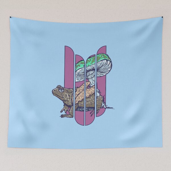 Item preview, Vintage Frog Mushroom | Psychedelic Forestcore Nature Design designed and sold by Half Mess.