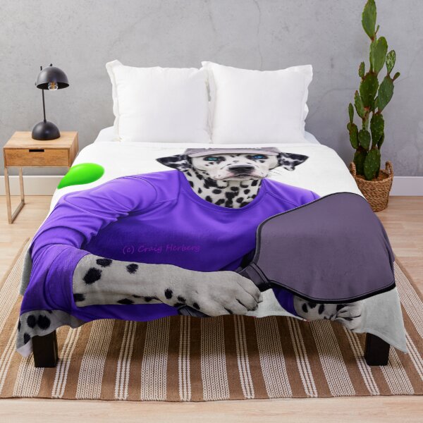 Item preview, Dalmatian Pickleball Player with Heterochromia designed and sold by TattedWolf.