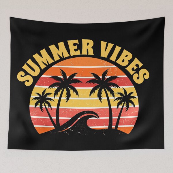 Item preview, Retro Summer Vib Sunset Palm Trees Wave Vintage Aesthetic Beach Design designed and sold by MartBook.
