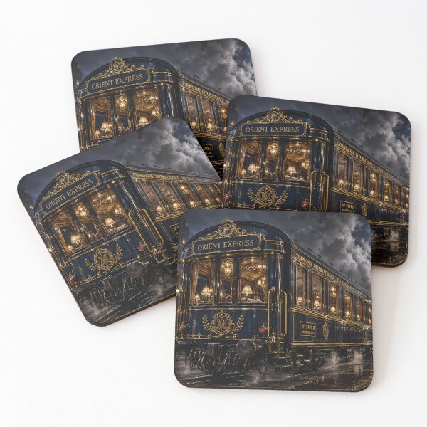 Item preview, Orient Express Night Station Steam Train Art designed and sold by ManJiangHong.