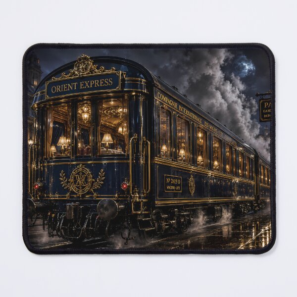 Item preview, Orient Express Night Station Steam Train Art designed and sold by ManJiangHong.