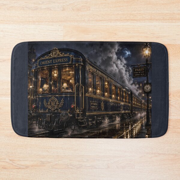 Item preview, Orient Express Night Station Steam Train Art designed and sold by ManJiangHong.