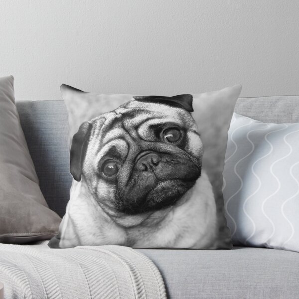 Item preview,     Black and White Pug Portrait – Bud the Pug Minimalist Photography designed and sold by Bud the Pug & Friends .