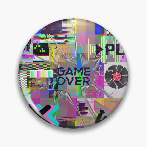 Item preview, Glitchcore Inspired Game Over 404 Error Y2K Cyber Aesthetic designed and sold by Side By Side Studio.