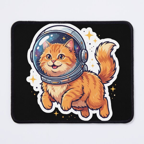 Item preview, Cute astronaut cat in space sticker designed and sold by Lucysthoughts.