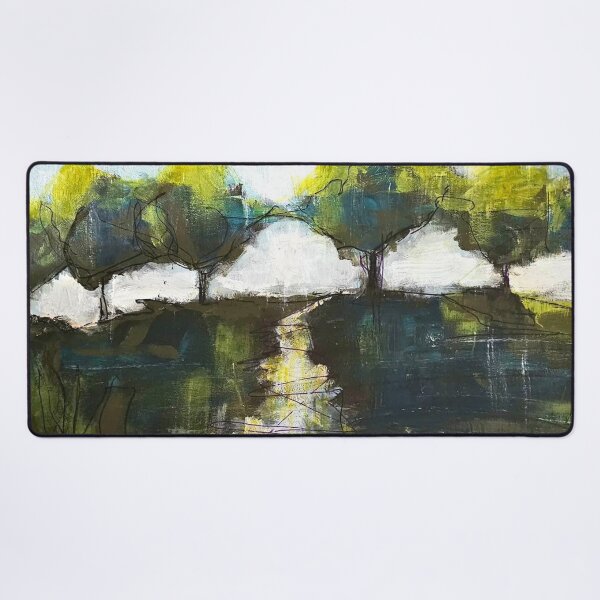 Item preview, Tree Path Greens Blue Brown Bright Abstracted designed and sold by BuckaBaby.
