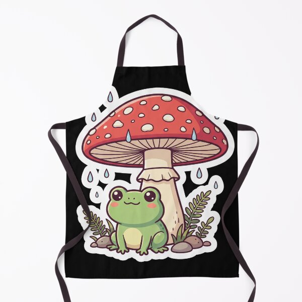Item preview, Cute frog under fly agaric in the rain sticker designed and sold by Lucysthoughts.