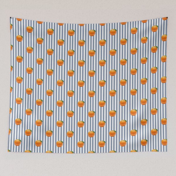 Item preview, Cute Orange Pattern Phone Case for Girls | Blue Striped Orange Journal for Students | Fresh Citrus Stripes Tote Bag for Mom | Sweet Fruit Pattern Throw Blanket for Best Friends designed and sold by VivaFy.