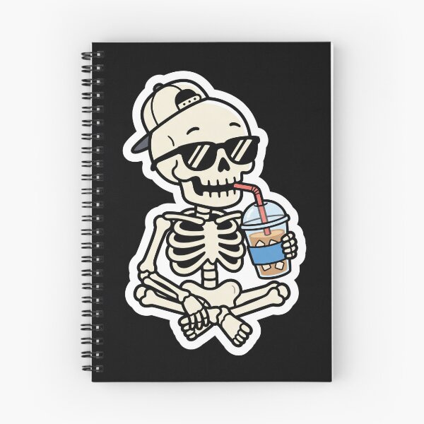 Item preview, Cool skeleton with iced coffee and sunglasses sticker designed and sold by Lucysthoughts.