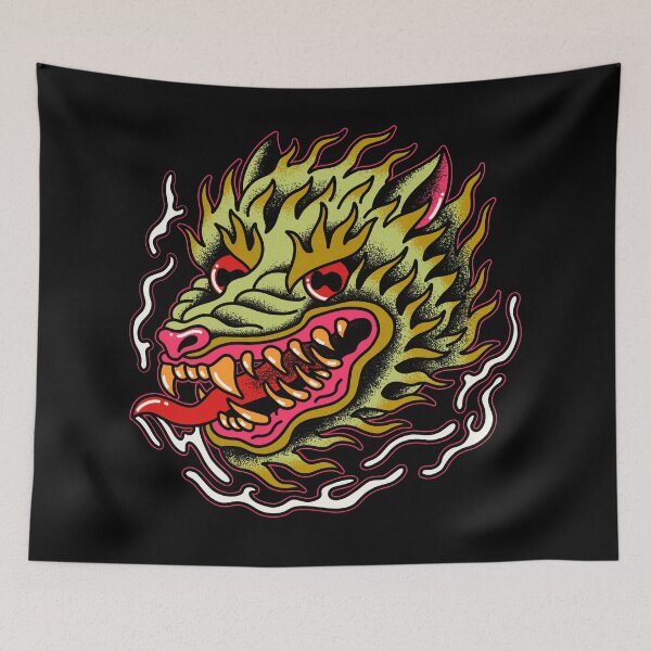 Item preview, Neo traditional fantasy wolf head designed and sold by LEEX337.