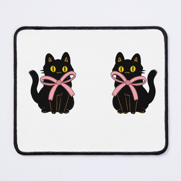 Item preview, Cute Black Cats with Pink Bows | Girl Group Inspired Aesthetic Design designed and sold by K-Fashion Hub.