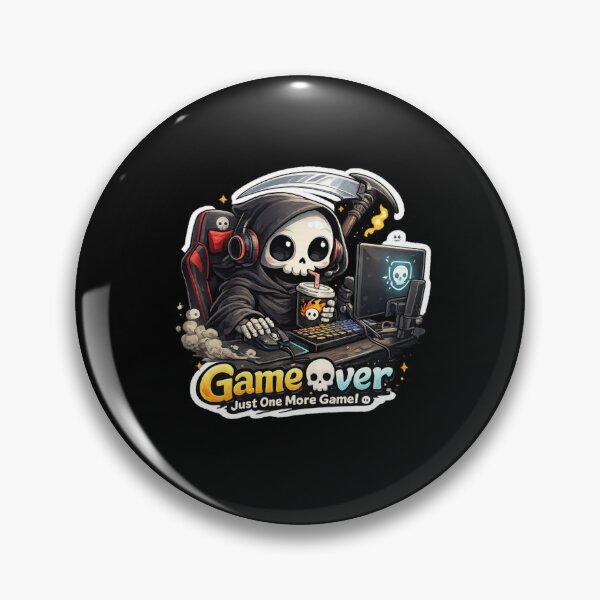 Item preview, Game Over? Just One More Game - Cute Grim Gamer designed and sold by TheZyro.