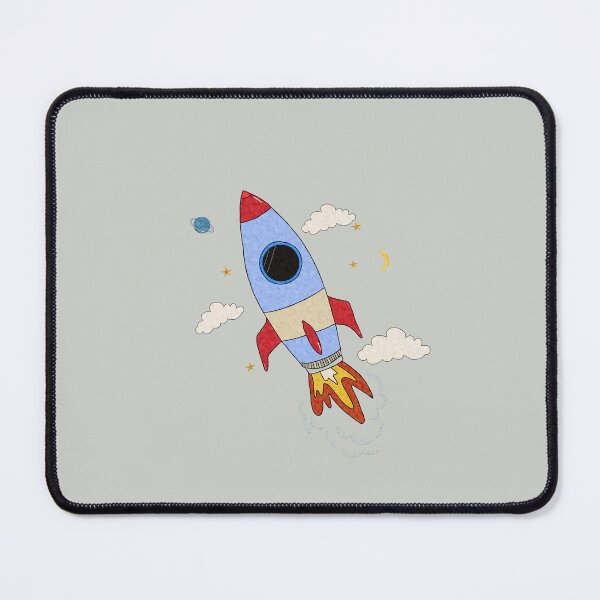 Item preview, Cute Cartoon Rocket in Outer Space designed and sold by SbRandomLab.