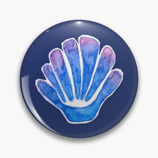 Item preview, Blue underwater seashell watercolor painting designed and sold by Deepness2023.