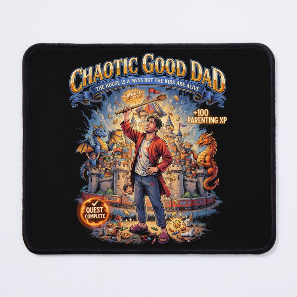 Item preview, Chaotic Good Dad The House is A Mess But The Kids are Alive Funny Fantasy Dad Humor designed and sold by Redgiant87x.