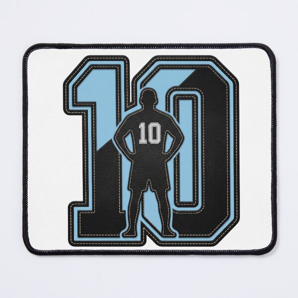 Item preview, Number 10 Leather Patch with Football Captain Silhouette designed and sold by FootballCrazy10.