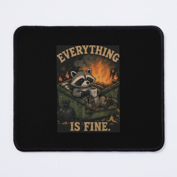 Item preview, Everything Is Fine Raccoon  designed and sold by ArtToCash.