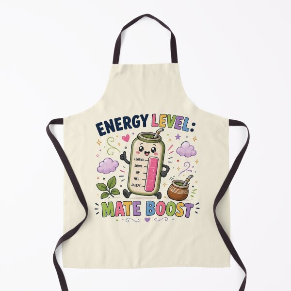 Item preview, Energy Level Mate Boost Funny Yerba Cute Design designed and sold by BlackSector77.