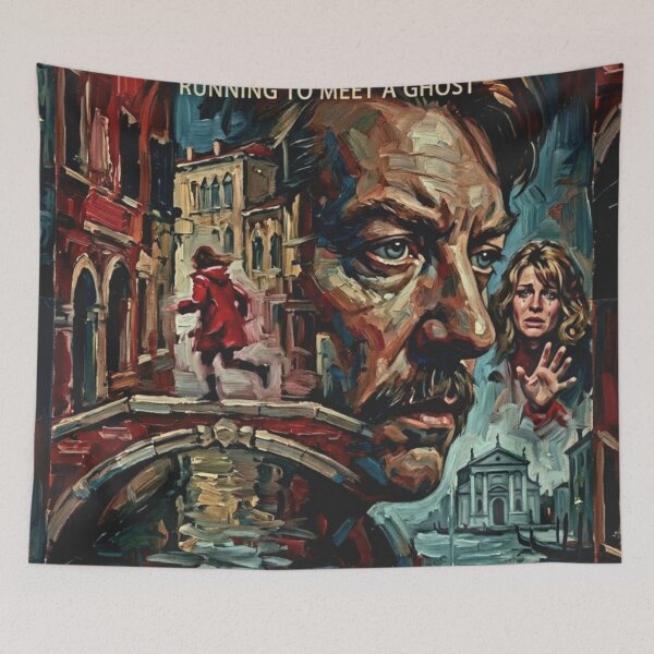Item preview, Running to Meet a Ghost – Don't Look Now Fine Art Print designed and sold by Art's Diner.