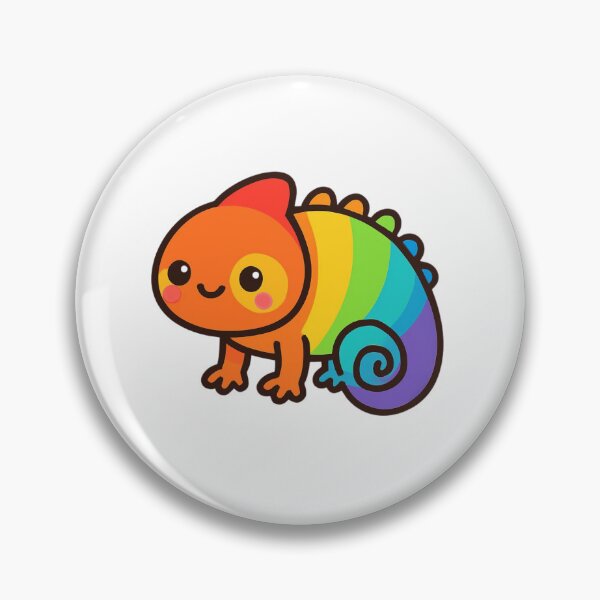 Item preview, Embrace Change Chameleon - Positive Kawaii Sticker designed and sold by foryouandyours.