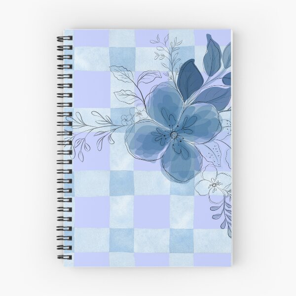 Item preview, Blue Floral Checked Pattern Art designed and sold by Violet-Forge.