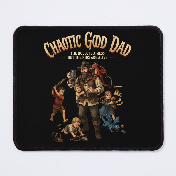 Item preview, Chaotic Good Dad The House is A Mess But The Kids are Alive Tabletop Gamer Dad designed and sold by Redgiant87x.