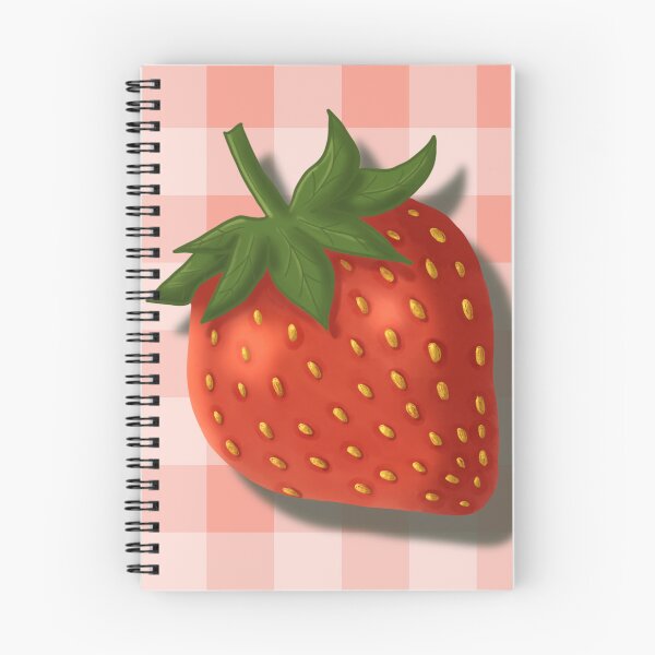 Item preview, Strawberry on pink gingham - French country floral designed and sold by OhNoNotAgain42.