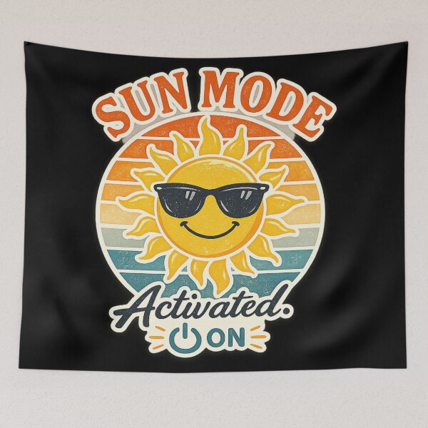 Item preview, Sun Mode Activated Retro Smiling Sun With Sunglasses Vintage Summer Graphic designed and sold by MartBook.
