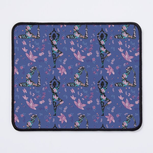 Item preview, Tree & King Pigeon Pattern - Midnight Sapphire (Yoga Botanicals Series) designed and sold by Winooski Designs.