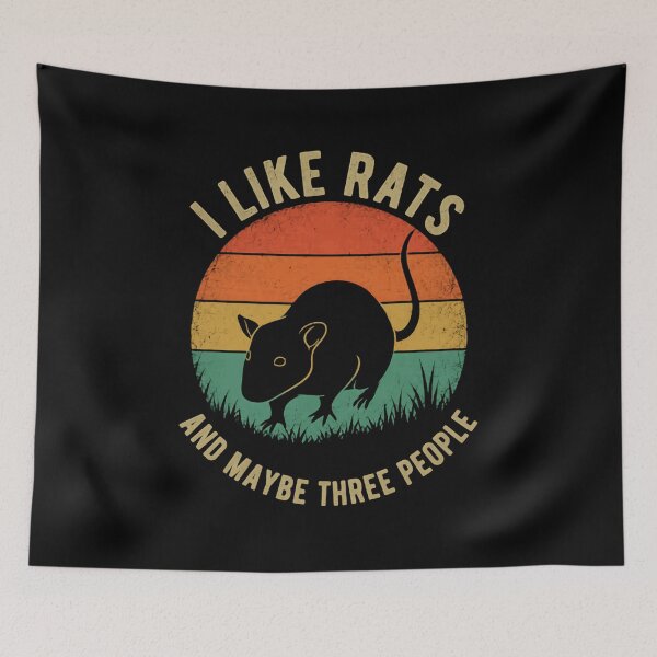 Item preview, I Like Rats And Maybe Three People Pet Rat Owner Rodent Lover Introvert Animal Lover designed and sold by HumansStuck12.