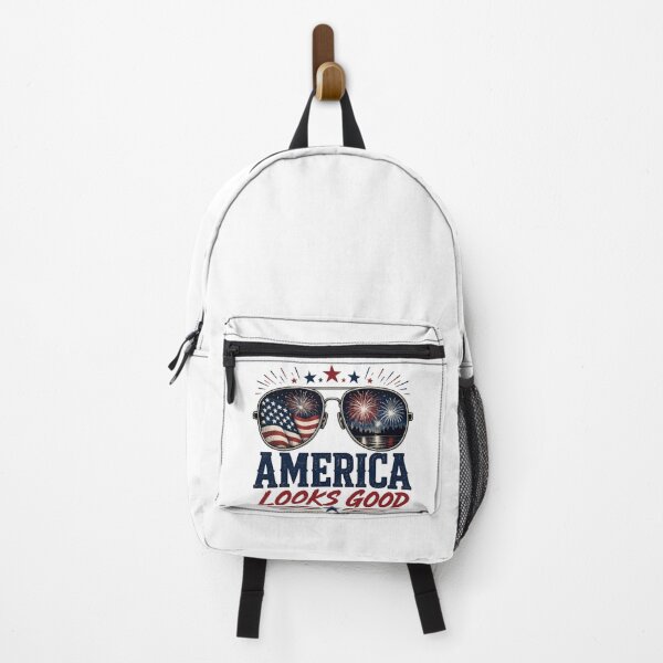 Item preview, America Looks Good Patriotic Sunglasses Fireworks USA Retro Graphic designed and sold by Mashacken.