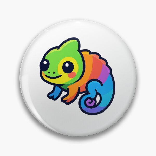 Item preview, Embrace Change Chameleon - Positive Kawaii Sticker designed and sold by foryouandyours.