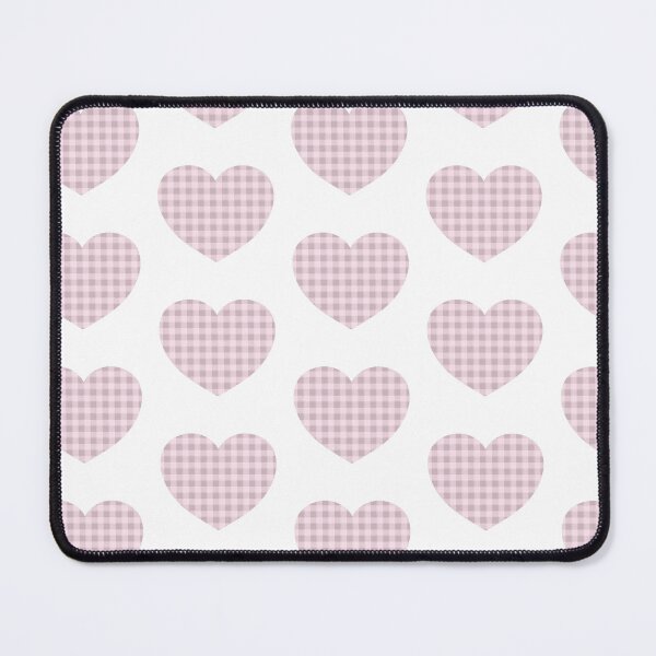 Item preview, Pastel Pink Gingham Checkered Plaid Heart designed and sold by pots-shop.