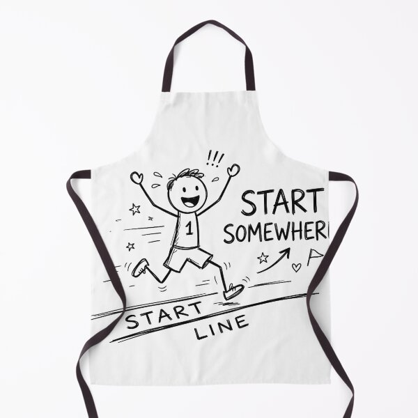Item preview, Start Somewhere Motivational Stick Figure Running Art designed and sold by OhWell Dept..