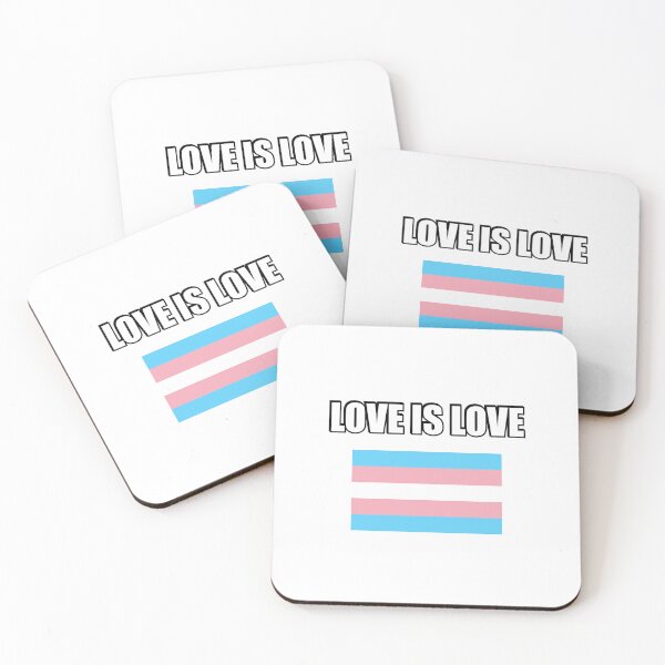 Item preview, LOVE IS LOVE trans pride flag designed and sold by Inspirationmotivation.