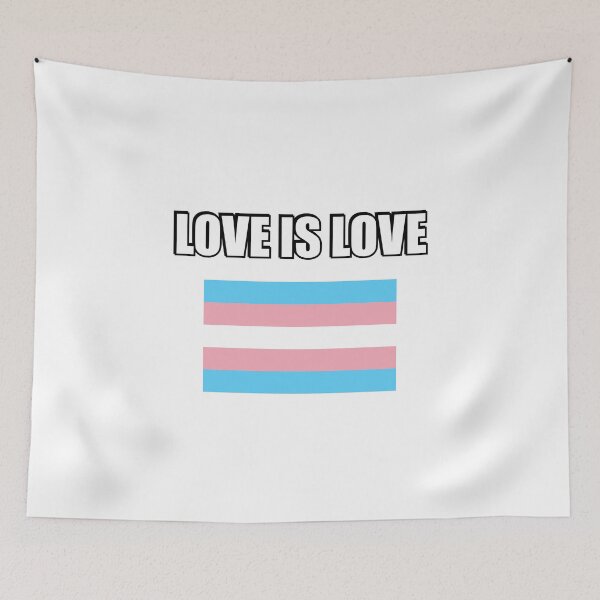 Item preview, LOVE IS LOVE trans pride flag designed and sold by Inspirationmotivation.