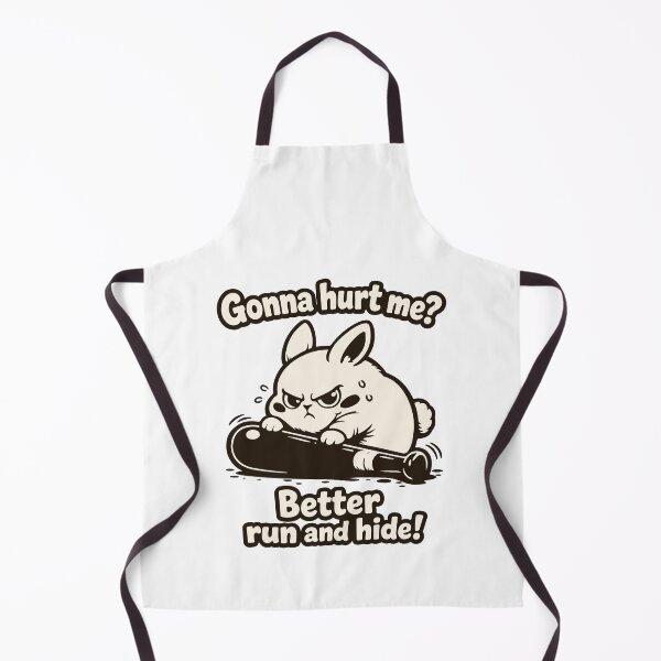 Item preview, Angry Bunny with Bat: You Hurt Me Funny Revenge Art designed and sold by MalisoStickers.