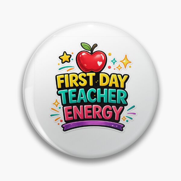 Item preview, First Day Teacher Energy Back to School Apple Design" designed and sold by Color World.