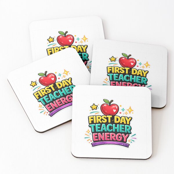 Item preview, First Day Teacher Energy Back to School Apple Design" designed and sold by Color World.
