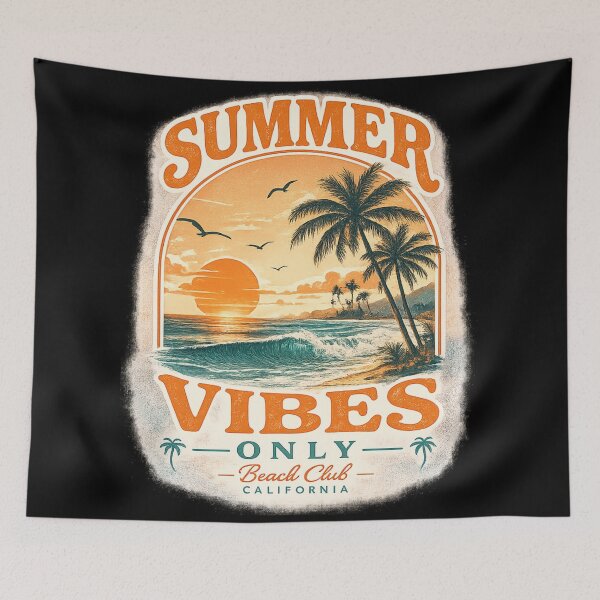 Item preview, Vintage Summer Vibes Only Sunset Beach California Retro Palm Tree Aesthetic designed and sold by MartBook.