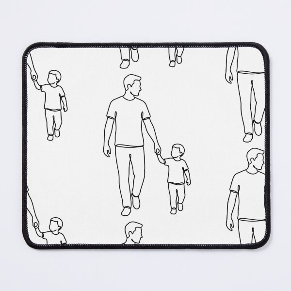 Item preview, Father and Son Walking Holding Hands Drawing Art designed and sold by FrankOliver.