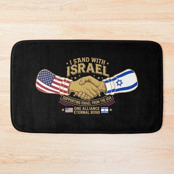 Item preview, I Stand With Israel USA Alliance Handshake designed and sold by crouchingpixel.