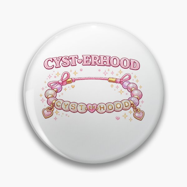 Item preview, CYST-ERHOOD PCOS Awareness Teal Pink Bracelet Cyster Sticker designed and sold by Jaded's Cute Clips.