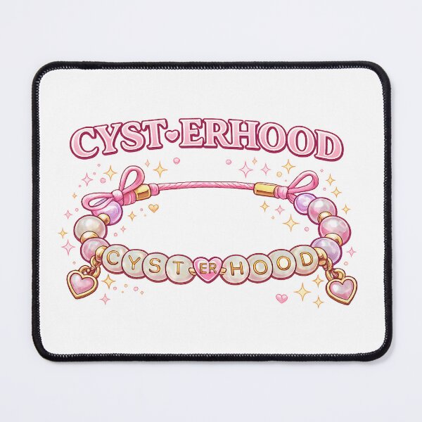 Item preview, CYST-ERHOOD PCOS Awareness Teal Pink Bracelet Cyster Sticker designed and sold by Jaded's Cute Clips.