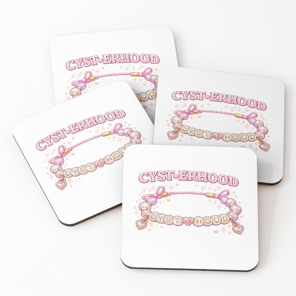 Item preview, CYST-ERHOOD PCOS Awareness Teal Pink Bracelet Cyster Sticker designed and sold by Jaded's Cute Clips.