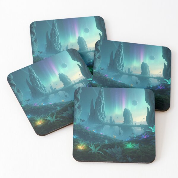Item preview, Origami Sky Forest Bioluminescent Alien Landscape designed and sold by Luminous Wilds.