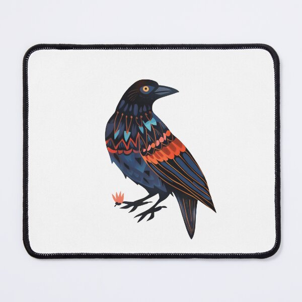 Item preview, Scandinavian Folk Art, Crow With Flower designed and sold by xiao xuans.