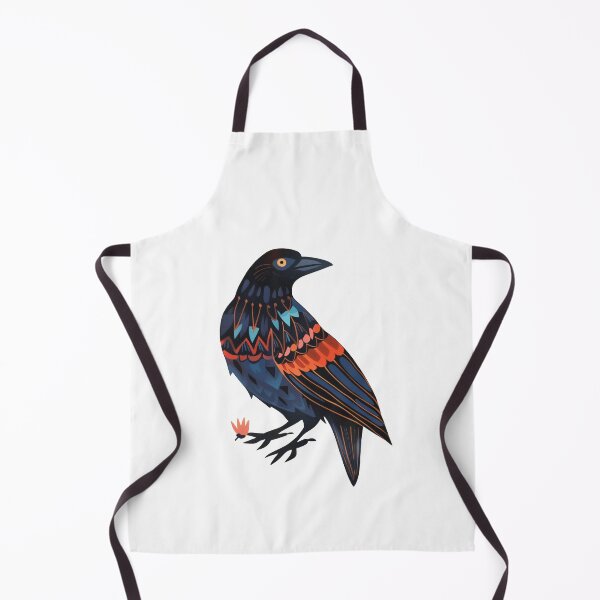 Item preview, Scandinavian Folk Art, Crow With Flower designed and sold by xiao xuans.
